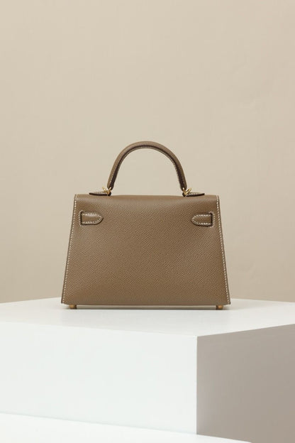 KELLY MINI HANDBAG - BROWN