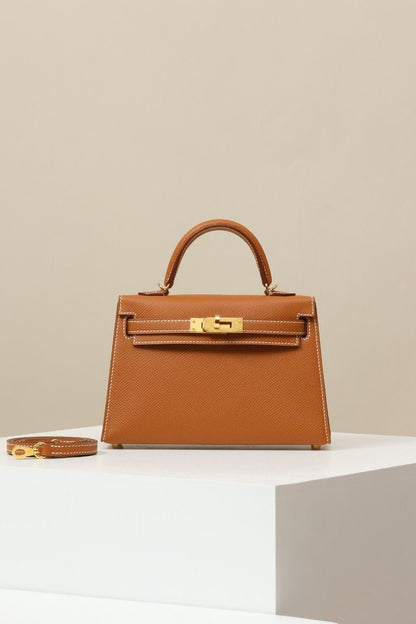 KELLY MINI HANDBAG - BROWN